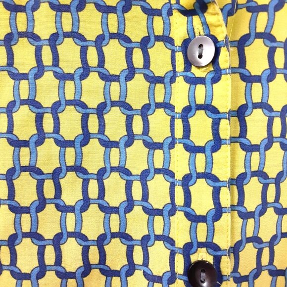 Liz Clairbrorne Womans Top Size 2XL Long Sleeve, Button up Chain Design - Picture 4 of 7